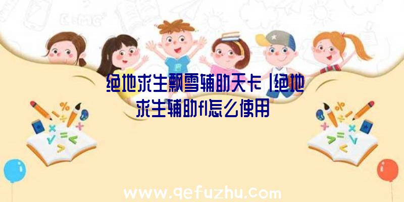 「绝地求生飘雪辅助天卡」|绝地求生辅助fl怎么使用